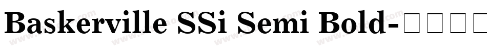 Baskerville SSi Semi Bold字体转换